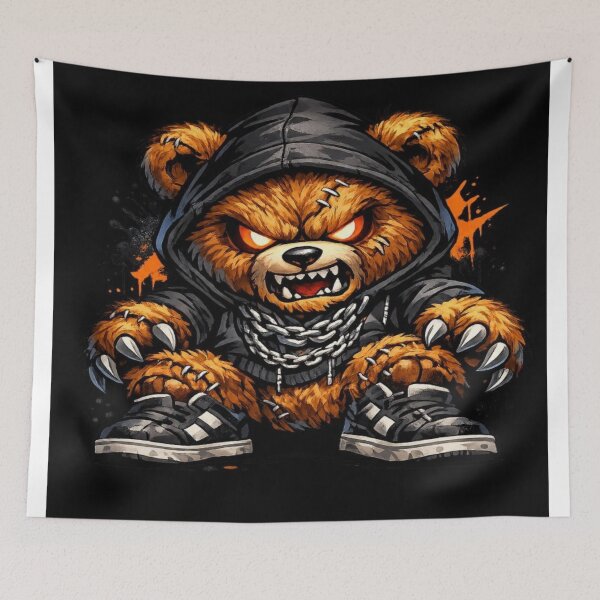Item preview, Fierce Hooded Teddy Monster Streetwear Graphic designed and sold by EssentialsWear.