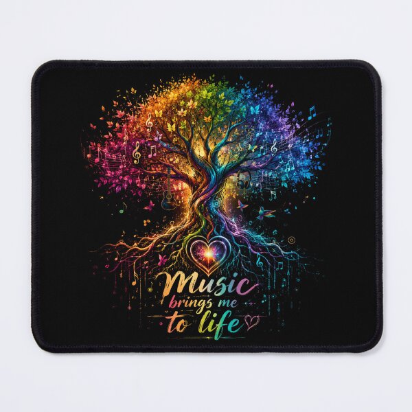 Item preview, Music Brings Me To Life | Colorful Tree of Life | Music Lover Gift | Rainbow Heart Art designed and sold by EverclearDesign.