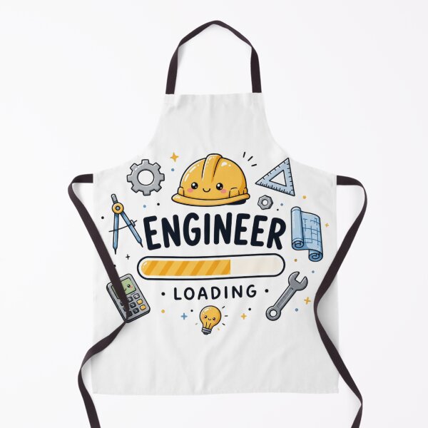Item preview, Engineer Loading Cute Kawaii Engineering Icons | Funny Engineer Student Sticker | STEM Hard Hat Design designed and sold by Sanika arts .