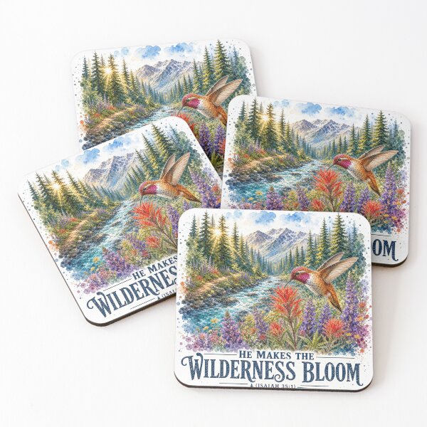 Item preview, He Makes the Wilderness Bloom – Washington Hummingbird Watercolor Art designed and sold by DBVisuals.