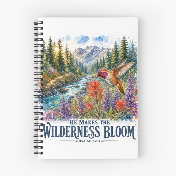 Item preview, He Makes the Wilderness Bloom – Washington Hummingbird Watercolor Art designed and sold by DBVisuals.