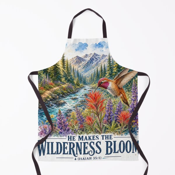 Item preview, He Makes the Wilderness Bloom – Washington Hummingbird Watercolor Art designed and sold by DBVisuals.