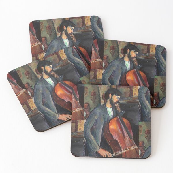 Item preview, The Cellist by Amedeo Modigliani: Musical Modernist Fine Art Print designed and sold by artofuniverse.