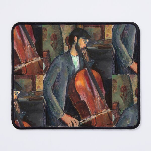 Item preview, The Cellist by Amedeo Modigliani: Musical Modernist Fine Art Print designed and sold by artofuniverse.
