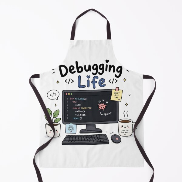 Item preview, Debugging Life Cute Coding Computer Programmer Sticker | Kawaii Developer Desk | Coding Humor Gift designed and sold by Sanika arts .