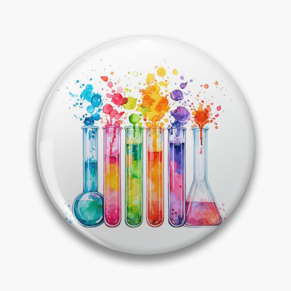 Item preview, Watercolor Rainbow Science-Chemistry Test Tubes designed and sold by GrinGalore.