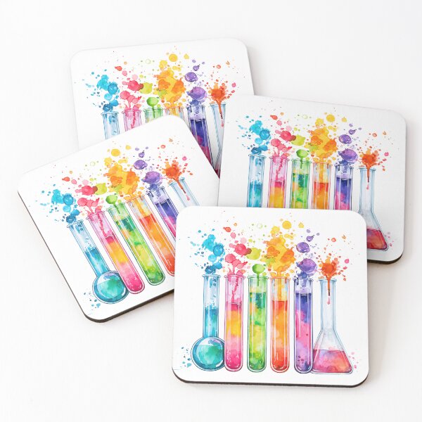 Item preview, Watercolor Rainbow Science-Chemistry Test Tubes designed and sold by GrinGalore.