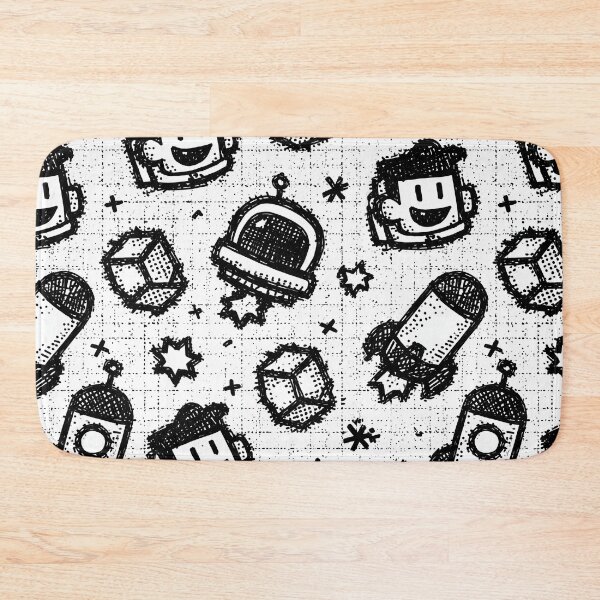 Item preview, Whimsical Astronaut and Rocket Cartoon Pattern designed and sold by Piotrek0001.