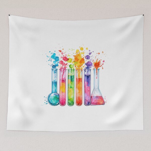 Item preview, Watercolor Rainbow Science-Chemistry Test Tubes designed and sold by GrinGalore.