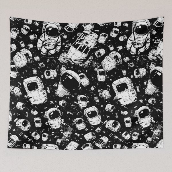 Item preview, Monochromatic Space Mission Gear Pattern designed and sold by Piotrek0001.