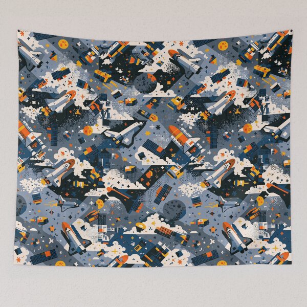 Item preview, Vibrant Space Launch and Shuttle Fleet Collage designed and sold by Piotrek0001.
