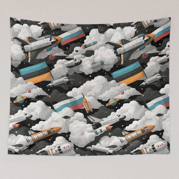 Item preview, Rocket Launch Through Celestial Clouds Pattern designed and sold by Piotrek0001.