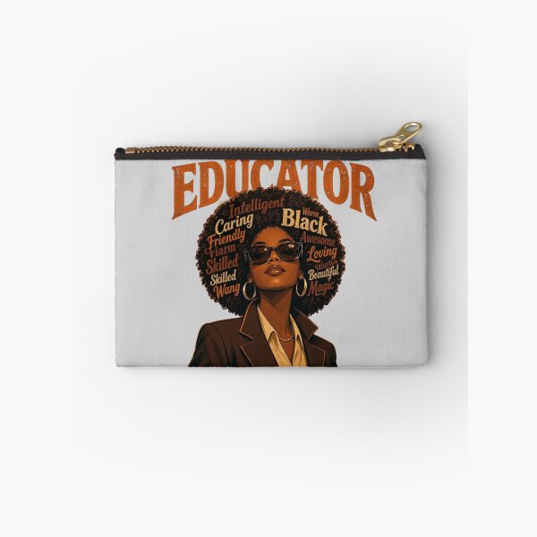 Item preview, Educator Black Woman Afro Word Art Teacher designed and sold by CF_VintageDesign.