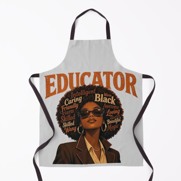 Item preview, Educator Black Woman Afro Word Art Teacher designed and sold by CF_VintageDesign.