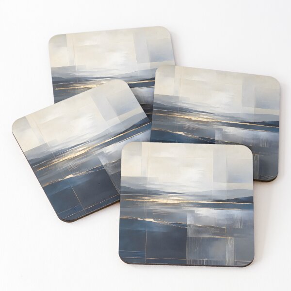 Item preview, Golden Reflection Horizon Abstract Art designed and sold by hutofdesigns.
