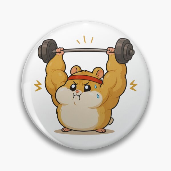 Item preview, Buff Hamster Lifting Weights - Funny Gym Swole Leg Day Motivation designed and sold by Knacky Print.