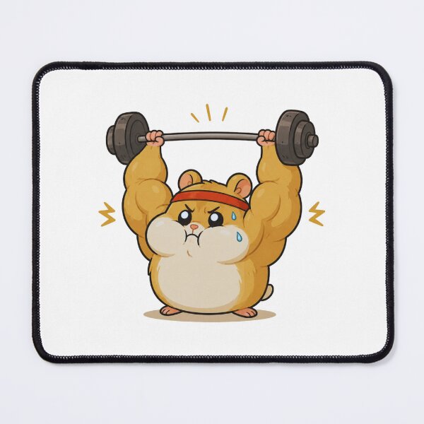 Item preview, Buff Hamster Lifting Weights - Funny Gym Swole Leg Day Motivation designed and sold by Knacky Print.
