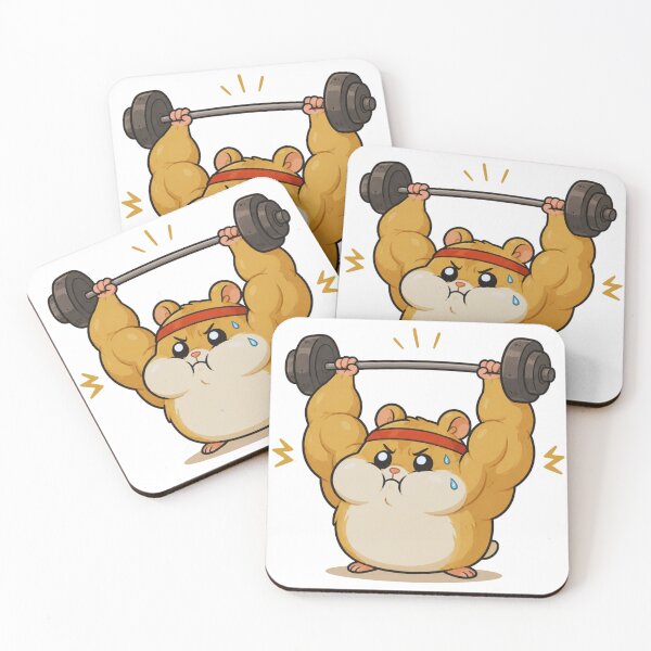 Item preview, Buff Hamster Lifting Weights - Funny Gym Swole Leg Day Motivation designed and sold by Knacky Print.
