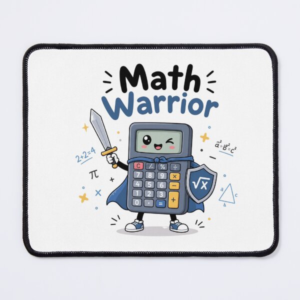 Item preview, Math Warrior Cute Calculator Mascot | Funny Math Teacher Student Sticker | Kawaii STEM School Design designed and sold by Sanika arts .