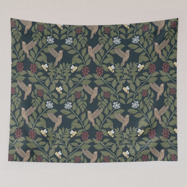 Item preview, Medium Coffee plants, coffee garden, hummingbird and bees, coffee arabica  designed and sold by DColourMuse.