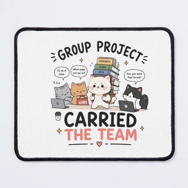 Item preview, Carried The Team Cute Group Project Meme | Funny Student Cartoon Sticker | School & College Humor designed and sold by Sanika arts .