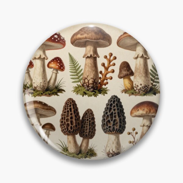 Item preview, Vintage Mushroom Chart — Cottagecore Botanical Art designed and sold by TheGraphicsLord.
