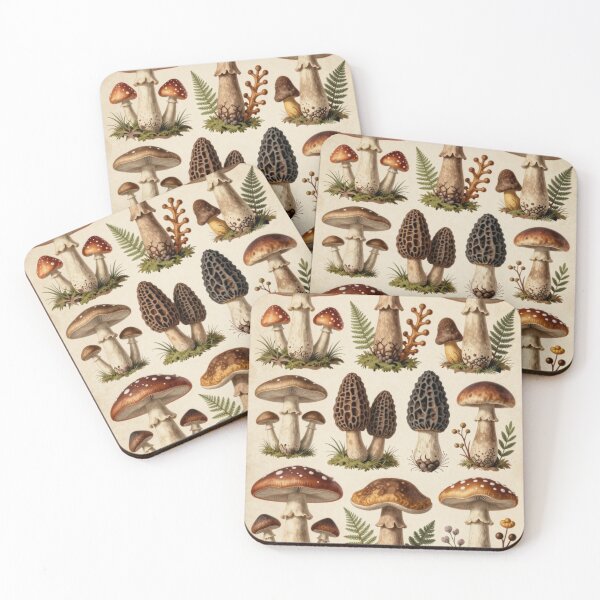 Item preview, Vintage Mushroom Chart — Cottagecore Botanical Art designed and sold by TheGraphicsLord.