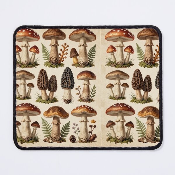 Item preview, Vintage Mushroom Chart — Cottagecore Botanical Art designed and sold by TheGraphicsLord.