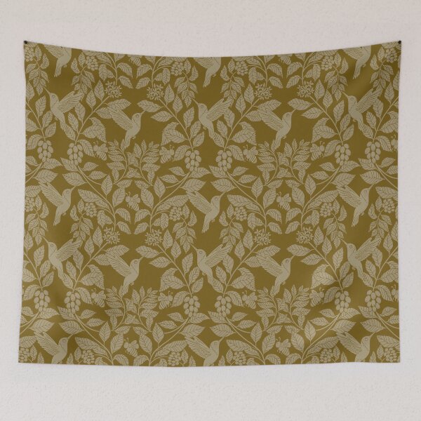 Item preview, Medium Coffee plants, coffee garden, hummingbird and bees, coffee arabica  designed and sold by DColourMuse.