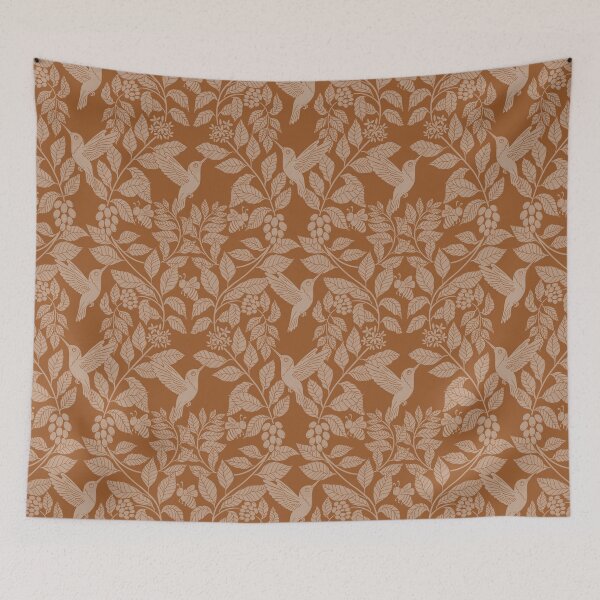 Item preview, Medium Coffee plants, coffee garden, hummingbird and bees, coffee arabica  designed and sold by DColourMuse.