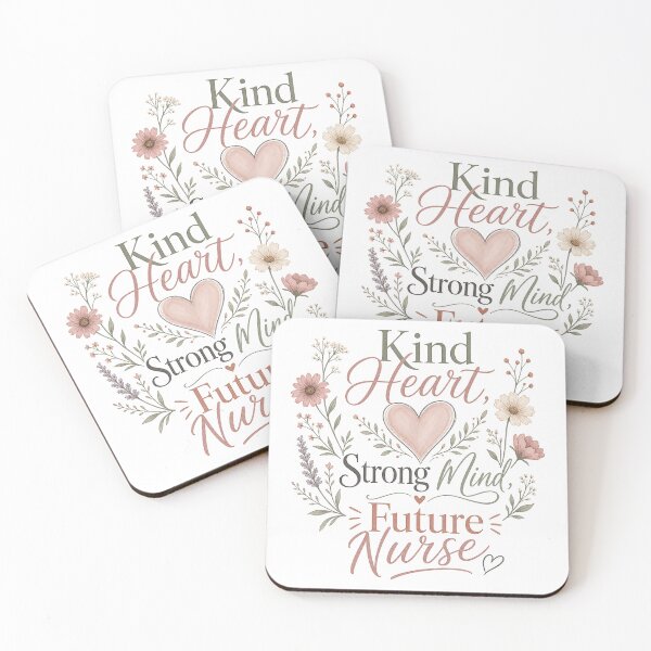 Item preview, Kind Heart Strong Mind Future Nurse – Wildflower Heart designed and sold by BoosterShop.