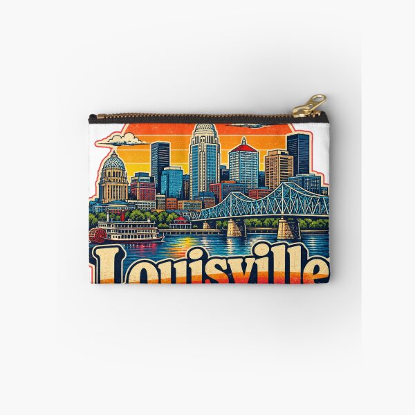 Item preview, Louisville Vintage Skyline Riverfront Sunset designed and sold by FlyingSeas.