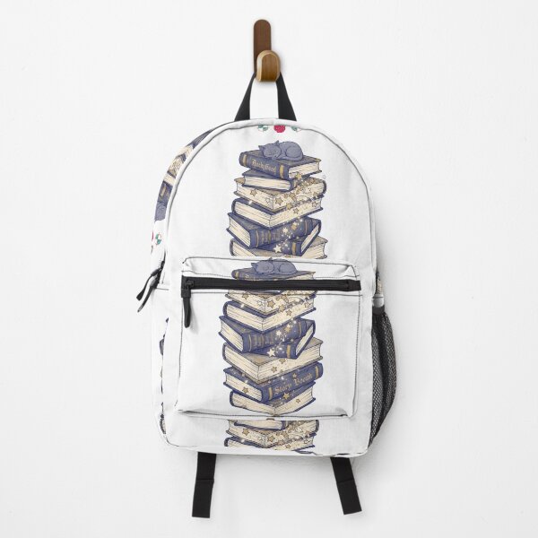 Item preview, Enchanted Stack of Magical Storybooks with Sleeping Kitten designed and sold by Whimsy Trail Co.