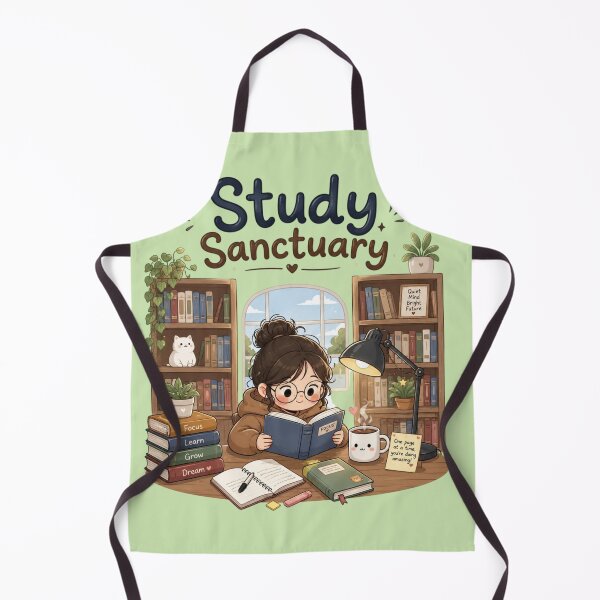 Item preview, Study Sanctuary Cute Library Aesthetic | Cozy Reading Room | Book Lover Illustration | Student Study Vibes Sticker designed and sold by Sanika arts .