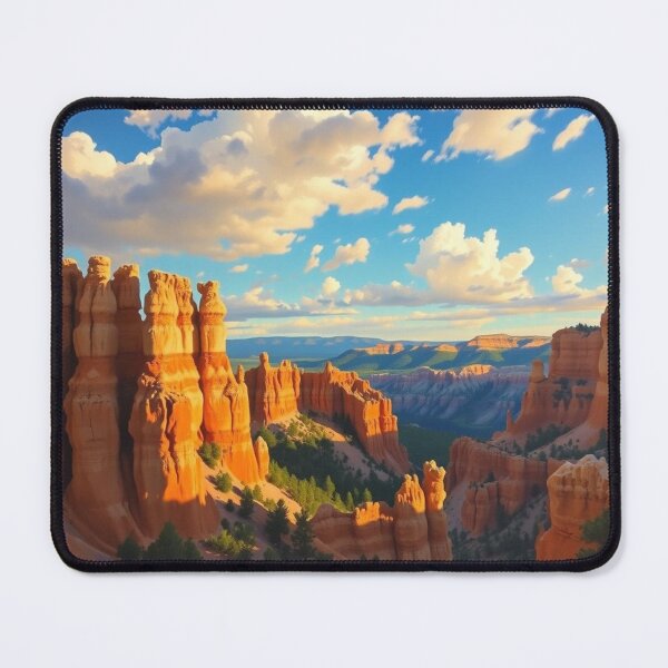 Item preview, Golden Hour Bryce Canyon Hoodoos – Dramatic Red Rock Landscape Wall Art designed and sold by EllDAV777.