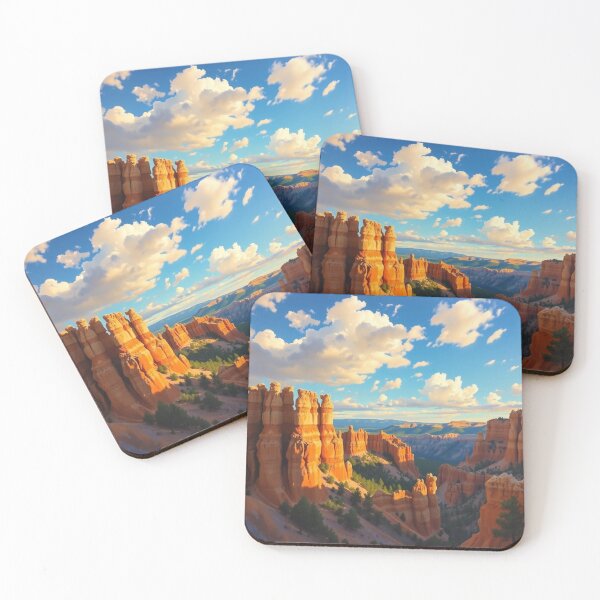 Item preview, Golden Hour Bryce Canyon Hoodoos – Dramatic Red Rock Landscape Wall Art designed and sold by EllDAV777.