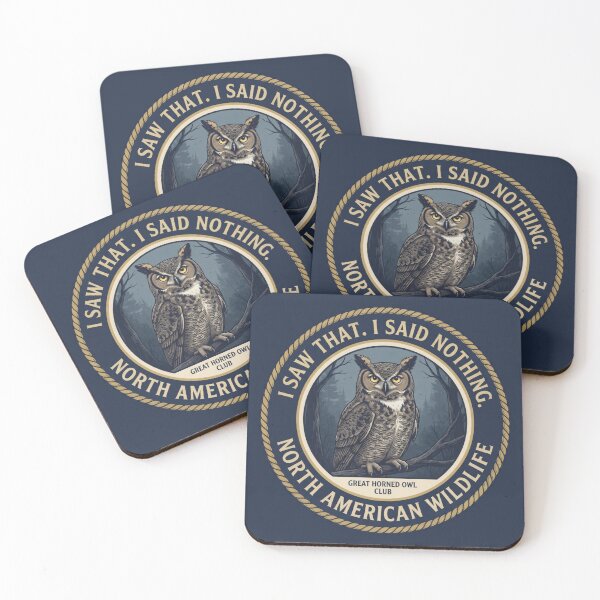 Item preview, I Saw That I Said Nothing Owl Humor Badge designed and sold by CalmCapy Co.
