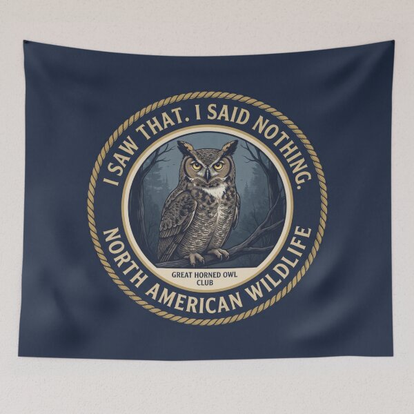 Item preview, I Saw That I Said Nothing Owl Humor Badge designed and sold by CalmCapy Co.