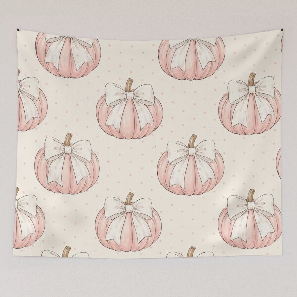 Item preview, Pink Pumpkin With Bow Coquette Fall Preppy designed and sold by Yellowriversss.