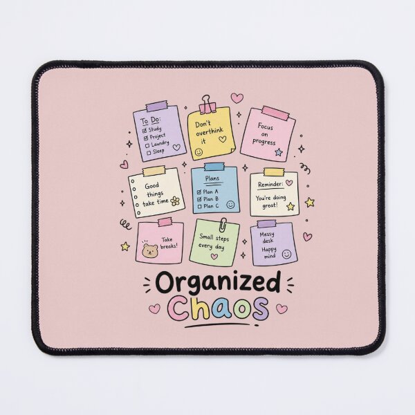 Item preview, Organized Chaos Cute Sticky Notes Kawaii Planner Aesthetic Sticker | Study Desk Productivity Stationery Design designed and sold by Sanika arts .
