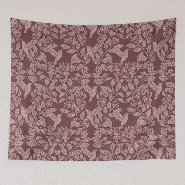 Item preview, Medium Coffee plants, coffee garden, hummingbird and bees, coffee arabica  designed and sold by DColourMuse.