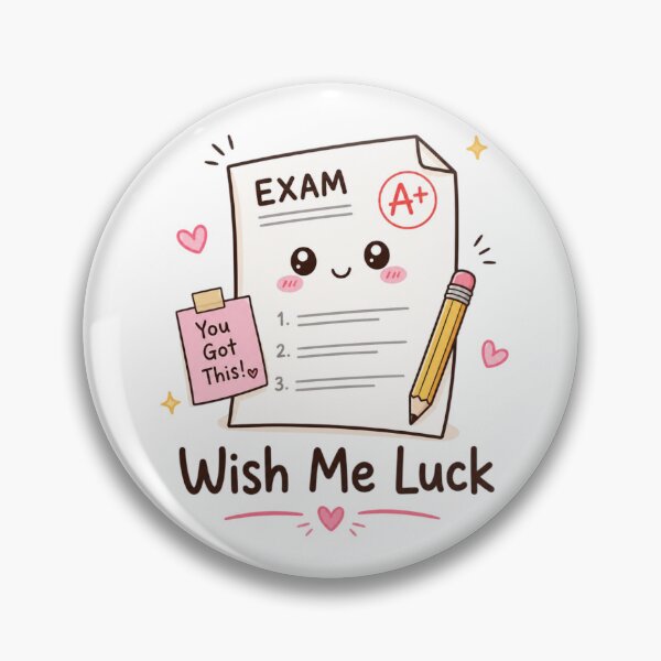 Item preview, Wish Me Luck Cute Exam Paper Kawaii Sticker | Student Study Motivation | School Exam Aesthetic designed and sold by Sanika arts .