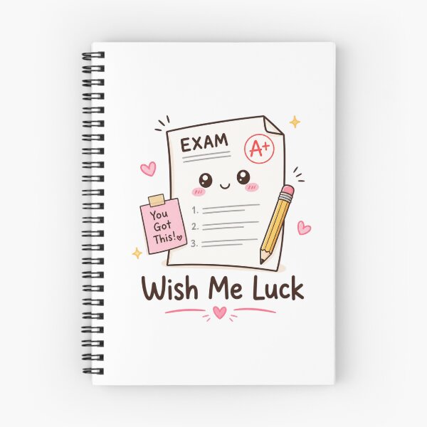 Item preview, Wish Me Luck Cute Exam Paper Kawaii Sticker | Student Study Motivation | School Exam Aesthetic designed and sold by Sanika arts .
