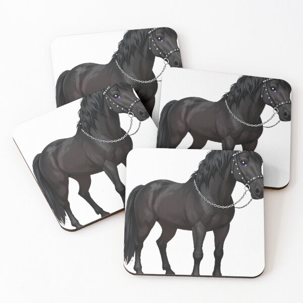 Item preview, Black Mare with Studded Bridle designed and sold by IllumeInk.