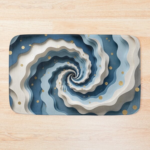 Item preview, Abstract Blue and White Spiral Design designed and sold by Vicky Brago-Mitchell®.