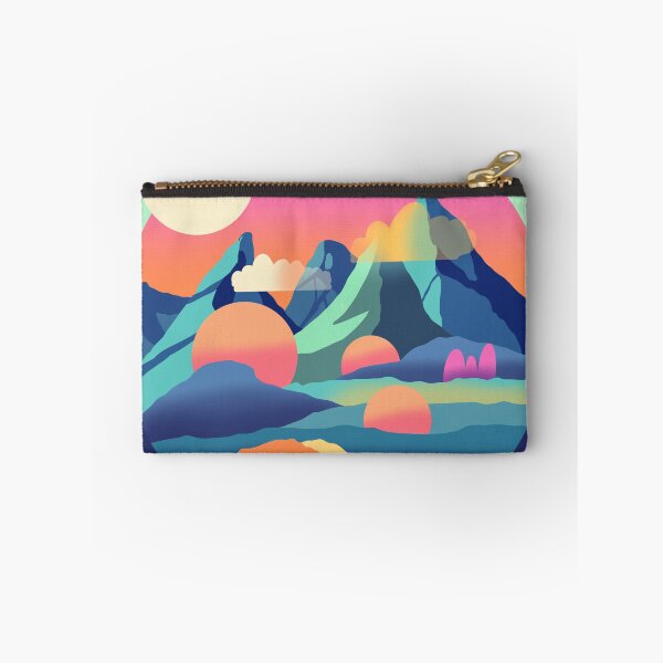 Item preview, Vaporwave Mountain Sunset Printable Art | Retro Abstract Circle Print | Colorful Wall Decor designed and sold by stashandstitch.