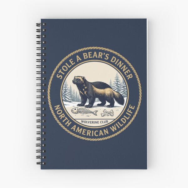 Item preview, Stole A Bear's Dinner Wolverine Humor Badge designed and sold by CalmCapy Co.
