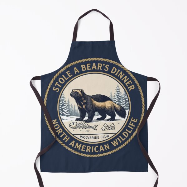 Item preview, Stole A Bear's Dinner Wolverine Humor Badge designed and sold by CalmCapy Co.