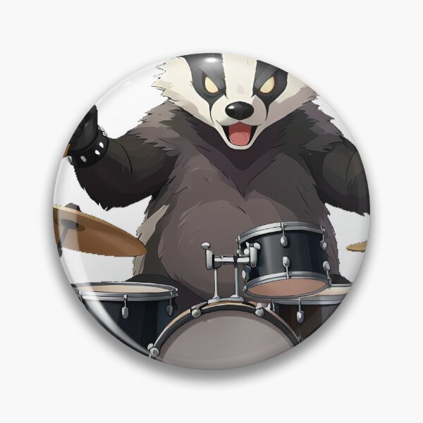 Item preview, Badger Death Metal Drummer designed and sold by pumsquare.