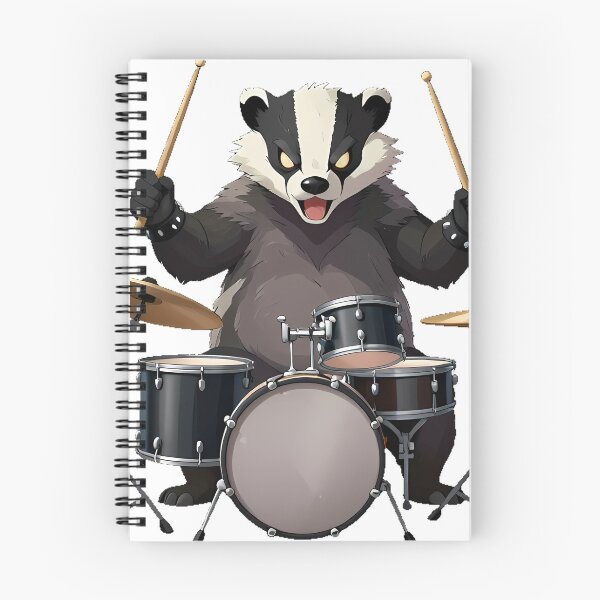 Item preview, Badger Death Metal Drummer designed and sold by pumsquare.